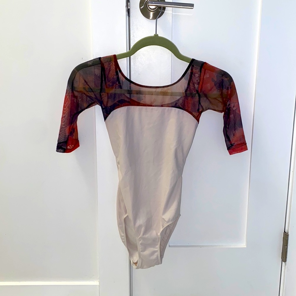 Custom Eleve Leotard with Mesh Top - 3/4 sleeve